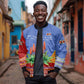 Aloe Vera Eswatini Bomber Jacket Flag Print and Cultural Motif From Thorn to Flame