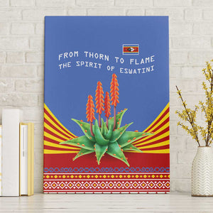Aloe Vera Eswatini Canvas Wall Art Flag Print and Cultural Motif From Thorn to Flame