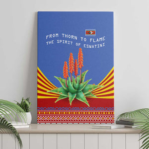 Aloe Vera Eswatini Canvas Wall Art Flag Print and Cultural Motif From Thorn to Flame