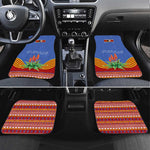 Aloe Vera Eswatini Car Mats Flag Print and Cultural Motif From Thorn to Flame