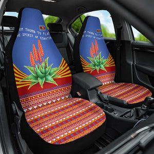 Aloe Vera Eswatini Car Seat Cover Flag Print and Cultural Motif From Thorn to Flame
