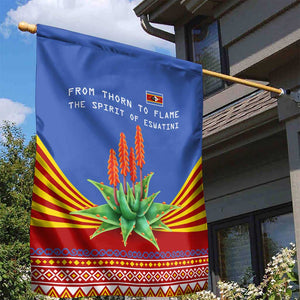 Aloe Vera Eswatini Garden Flag Flag Print and Cultural Motif From Thorn to Flame
