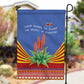 Aloe Vera Eswatini Garden Flag Flag Print and Cultural Motif From Thorn to Flame