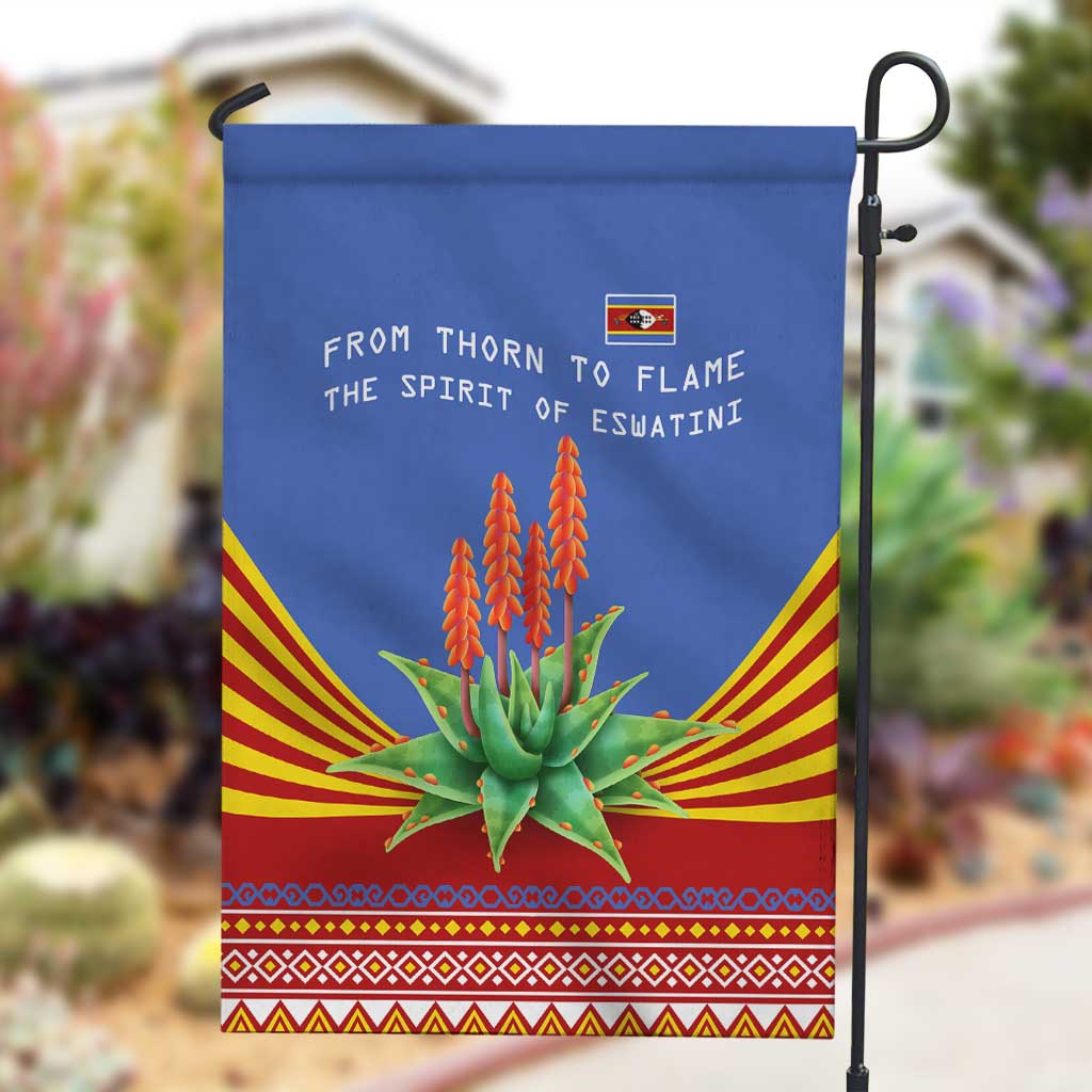 Aloe Vera Eswatini Garden Flag Flag Print and Cultural Motif From Thorn to Flame
