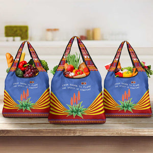 Aloe Vera Eswatini Grocery Bag Flag Print and Cultural Motif From Thorn to Flame