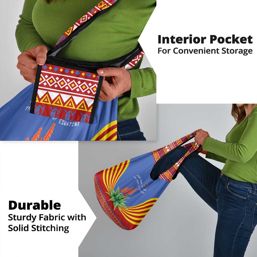 Aloe Vera Eswatini Grocery Bag Flag Print and Cultural Motif From Thorn to Flame