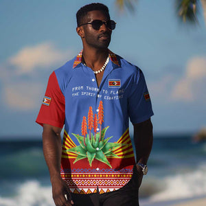 Aloe Vera Eswatini Hawaiian Shirt Flag Print and Cultural Motif From Thorn to Flame
