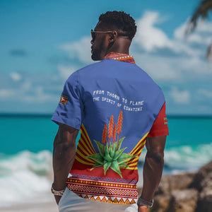 Aloe Vera Eswatini Hawaiian Shirt Flag Print and Cultural Motif From Thorn to Flame