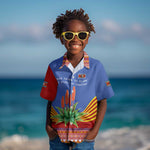 Aloe Vera Eswatini Kid Hawaiian Shirt Flag Print and Cultural Motif From Thorn to Flame