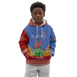 Aloe Vera Eswatini Kid Hoodie Flag Print and Cultural Motif From Thorn to Flame