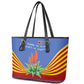 Aloe Vera Eswatini Leather Tote Bag Flag Print and Cultural Motif From Thorn to Flame