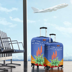 Aloe Vera Eswatini Luggage Cover Flag Print and Cultural Motif From Thorn to Flame