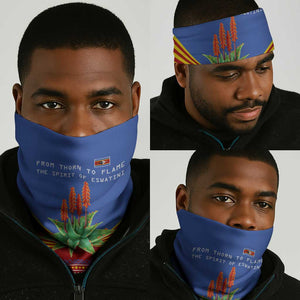 Aloe Vera Eswatini Neck Gaiter Flag Print and Cultural Motif From Thorn to Flame TS04