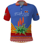 Aloe Vera Eswatini Polo Shirt Flag Print and Cultural Motif From Thorn to Flame