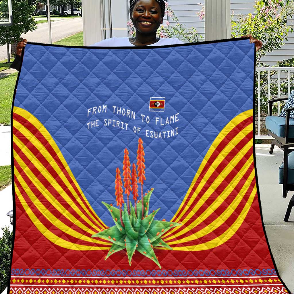 Aloe Vera Eswatini Quilt Flag Print and Cultural Motif From Thorn to Flame