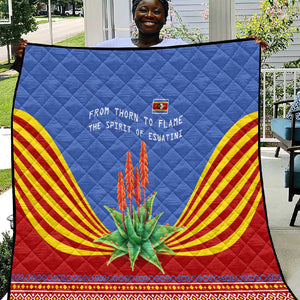 Aloe Vera Eswatini Quilt Flag Print and Cultural Motif From Thorn to Flame