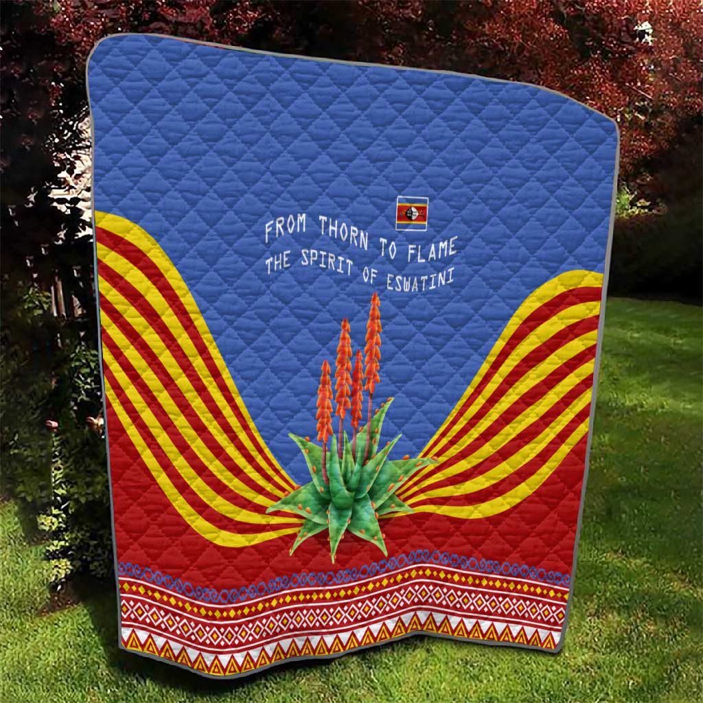Aloe Vera Eswatini Quilt Flag Print and Cultural Motif From Thorn to Flame