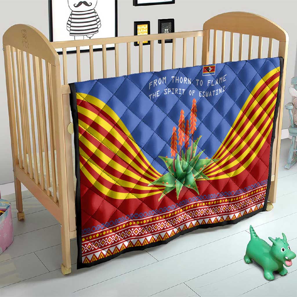 Aloe Vera Eswatini Quilt Flag Print and Cultural Motif From Thorn to Flame
