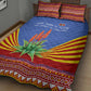 Aloe Vera Eswatini Quilt Bed Set Flag Print and Cultural Motif From Thorn to Flame