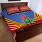 Aloe Vera Eswatini Quilt Bed Set Flag Print and Cultural Motif From Thorn to Flame
