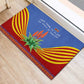 Aloe Vera Eswatini Rubber Doormat Flag Print and Cultural Motif From Thorn to Flame