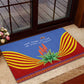 Aloe Vera Eswatini Rubber Doormat Flag Print and Cultural Motif From Thorn to Flame
