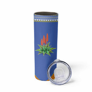 Aloe Vera Eswatini Skinny Tumbler Flag Print and Cultural Motif From Thorn to Flame