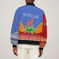Aloe Vera Eswatini Sleeve Zip Bomber Jacket Flag Print and Cultural Motif From Thorn to Flame