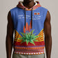 Aloe Vera Eswatini Sleeveless Hoodie Flag Print and Cultural Motif From Thorn to Flame - African Pride