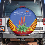 Aloe Vera Eswatini Spare Tire Cover Flag Print and Cultural Motif From Thorn to Flame