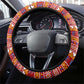 Aloe Vera Eswatini Steering Wheel Cover Flag Print and Cultural Motif From Thorn to Flame