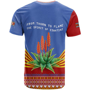 Aloe Vera Eswatini T shirt Flag Print and Cultural Motif From Thorn to Flame