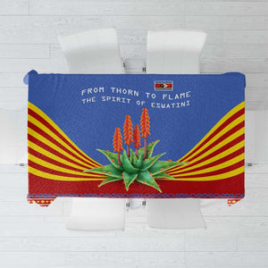 Aloe Vera Eswatini Tablecloth Flag Print and Cultural Motif From Thorn to Flame