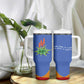 Aloe Vera Eswatini Tumbler With Handle Flag Print and Cultural Motif From Thorn to Flame