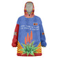 Aloe Vera Eswatini Wearable Blanket Hoodie Flag Print and Cultural Motif From Thorn to Flame