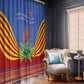 Aloe Vera Eswatini Window Curtain Flag Print and Cultural Motif From Thorn to Flame