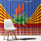 Aloe Vera Eswatini Window Curtain Flag Print and Cultural Motif From Thorn to Flame