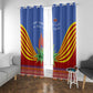 Aloe Vera Eswatini Window Curtain Flag Print and Cultural Motif From Thorn to Flame