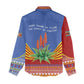 Aloe Vera Eswatini Women Casual Shirt Flag Print and Cultural Motif From Thorn to Flame