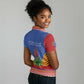 Aloe Vera Eswatini Women Polo Shirt Flag Print and Cultural Motif From Thorn to Flame