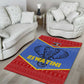 Elephant Eswatini Area Rug Swaziland Shield Tribal Pattern and National Flag