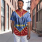Elephant Eswatini Baseball Jersey Swaziland Shield Tribal Pattern and National Flag