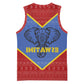 Elephant Eswatini Basketball Jersey Swaziland Shield Tribal Pattern and National Flag - African Pride