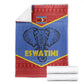 Elephant Eswatini Blanket Swaziland Shield Tribal Pattern and National Flag