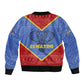 Elephant Eswatini Bomber Jacket Swaziland Shield Tribal Pattern and National Flag
