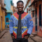 Elephant Eswatini Bomber Jacket Swaziland Shield Tribal Pattern and National Flag