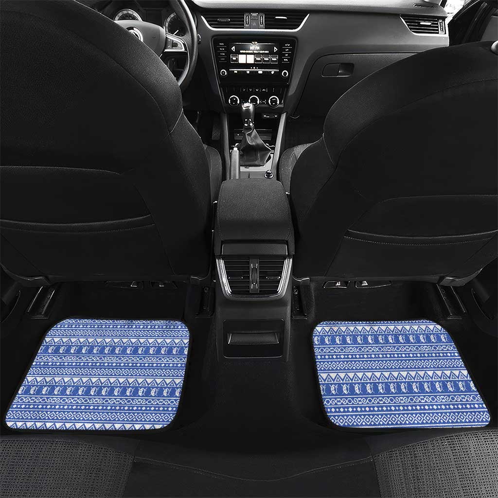 Elephant Eswatini Car Mats Swaziland Shield Tribal Pattern and National Flag