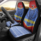 Elephant Eswatini Car Seat Cover Swaziland Shield Tribal Pattern and National Flag