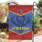 Elephant Eswatini Garden Flag Swaziland Shield Tribal Pattern and National Flag