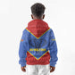 Elephant Eswatini Kid Hoodie Swaziland Shield Tribal Pattern and National Flag